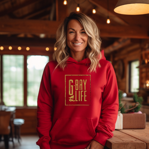 GBay Life Hoodie Red with Tan