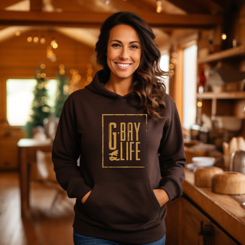 GBay Life Hoodie Chocolate Brown with Tan