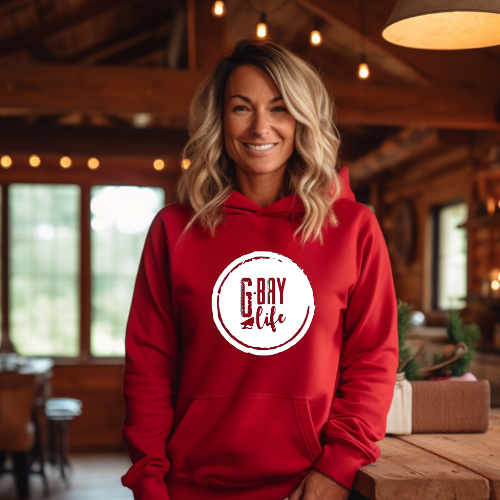 GBay Life Hoodie Red with white